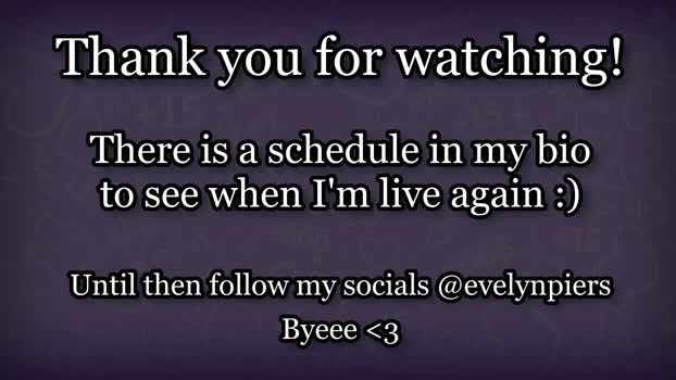 evelynpiers Females Chaturbate 07-08-2024