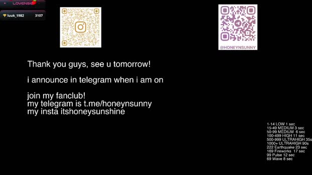 honey_sunshine Female Chaturbate 30-09-2025