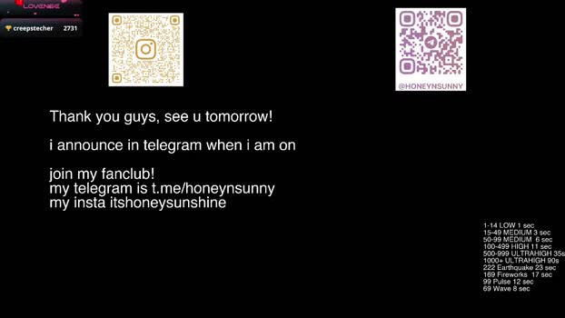 honey_sunshine Female Chaturbate 15-10-2025