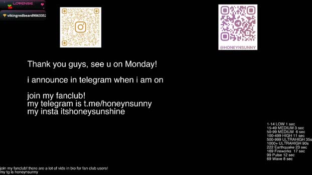 honey_sunshine Female Chaturbate 24-10-2025