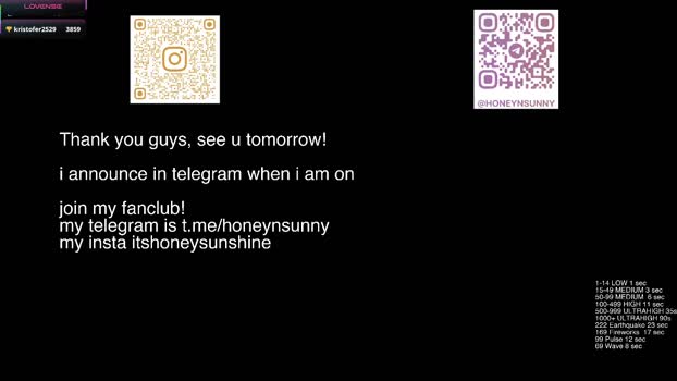 honey_sunshine Female Chaturbate 15-12-2025
