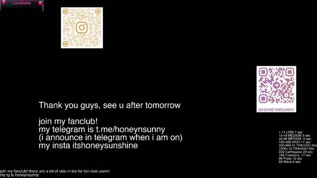honey_sunshine Female Chaturbate 12-01-2026