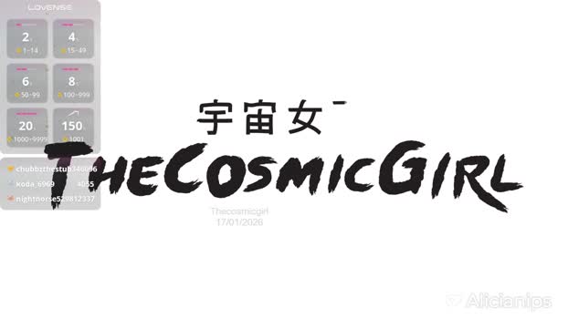 thecosmicgirl Female Chaturbate 17-01-2026