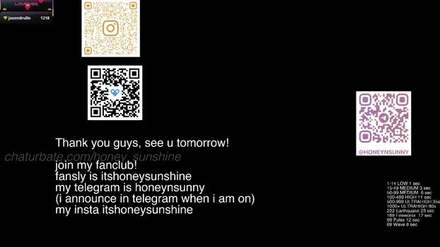 honey_sunshine Female Chaturbate 20-03-2026